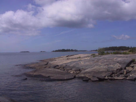 Rock point on the edge of Georgian Bay's Somerset Island